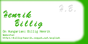 henrik billig business card